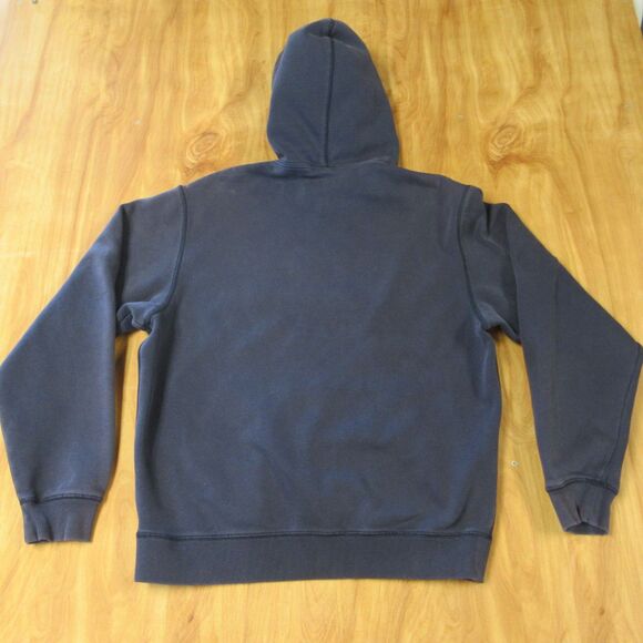 NIKE Navy Blue Spellout VINTAGE Hoodie Sz M Grey Silver Tag Sweatshirt 90s Y2K - Picture 12 of 14